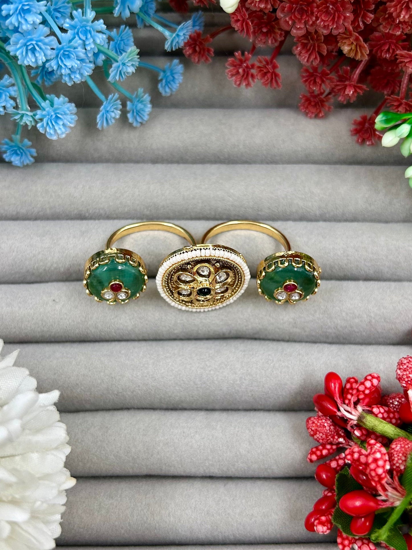 Mayuri Heritage Two Finger Ring