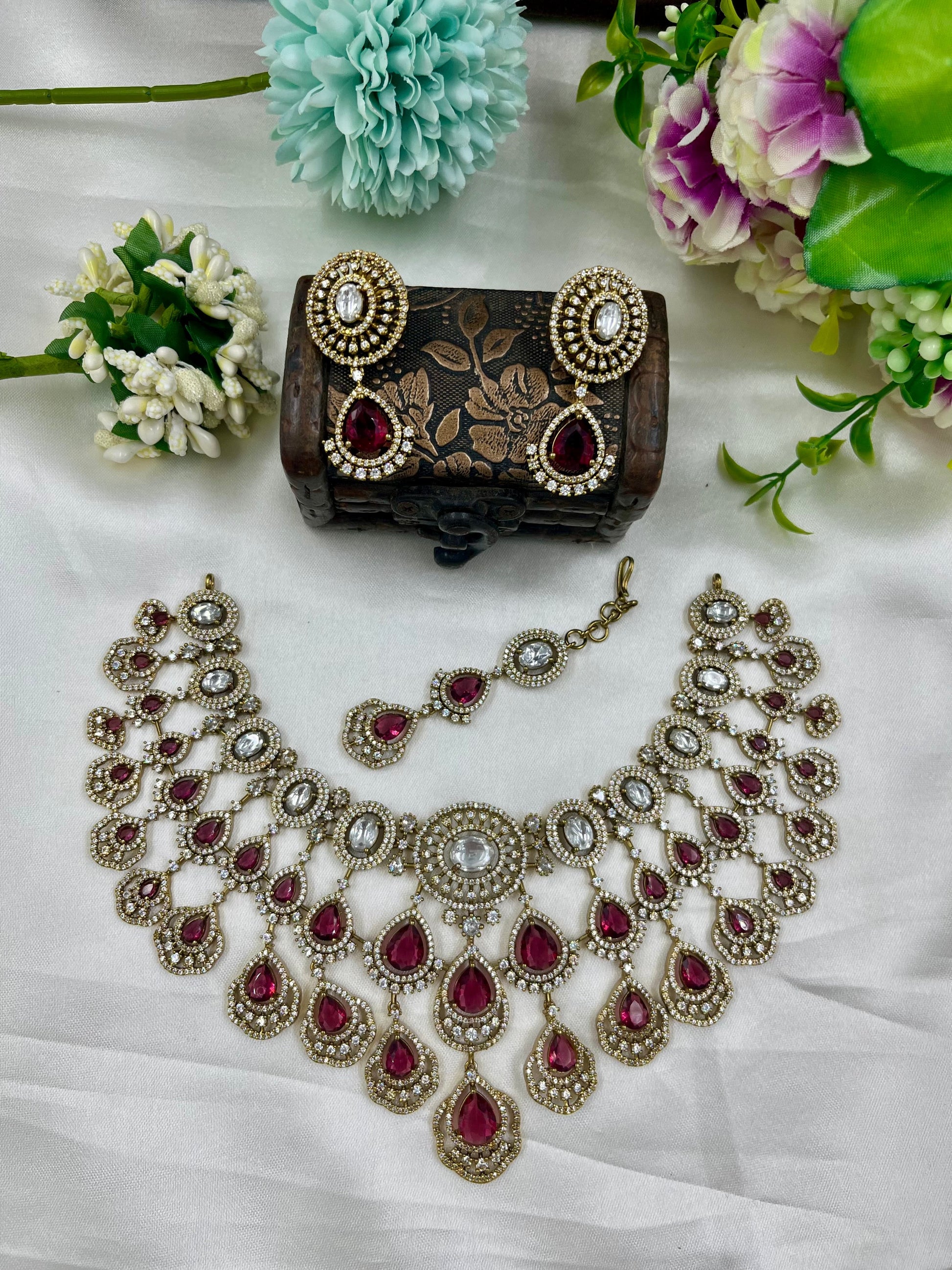White Jewellery detail shot showing Victorian work