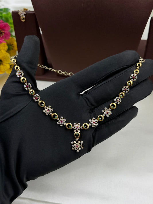 Multi Necklace Set detail shot showing Victorian work