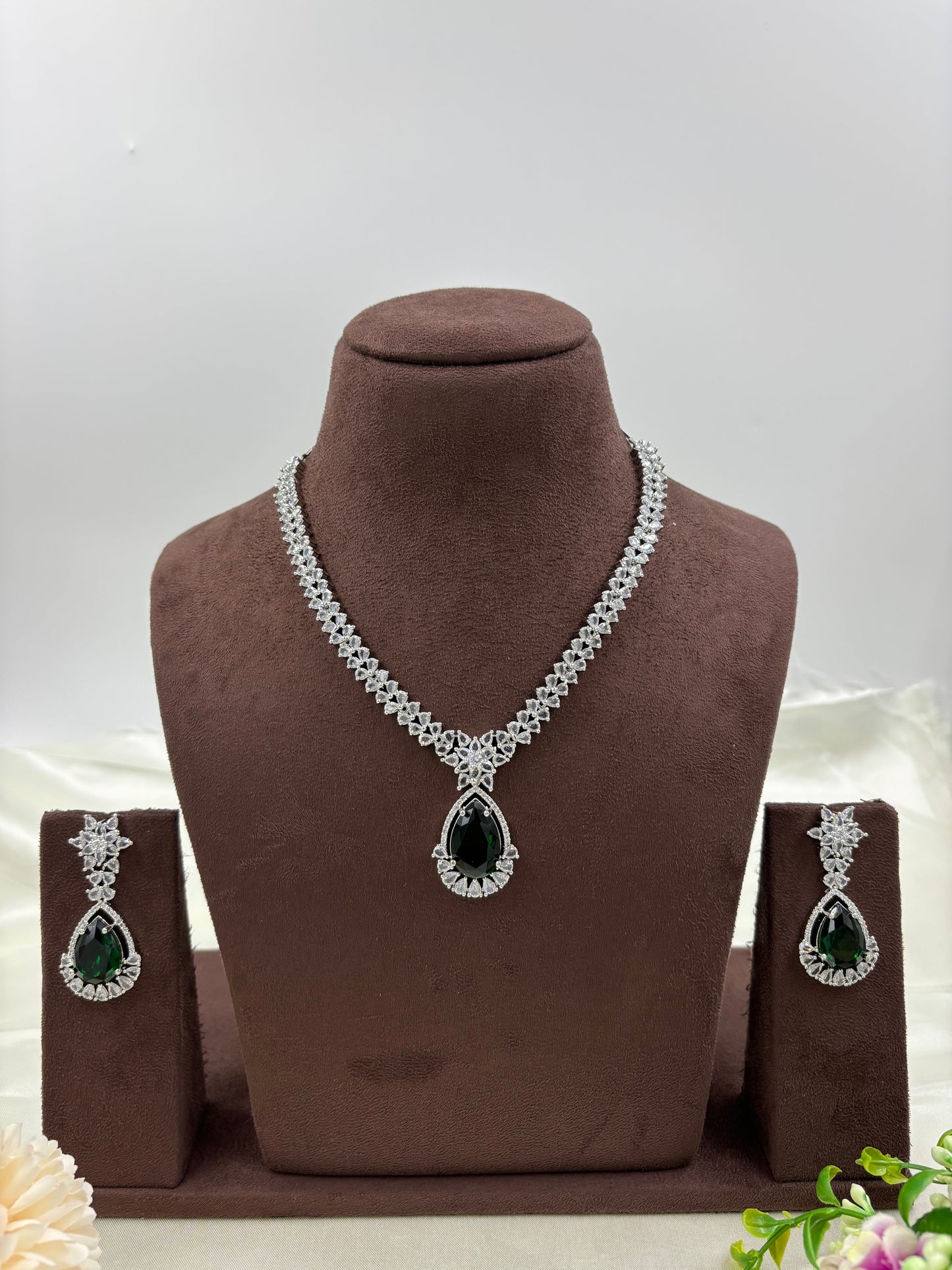 Sahira Premium Drop American Diamond Necklace