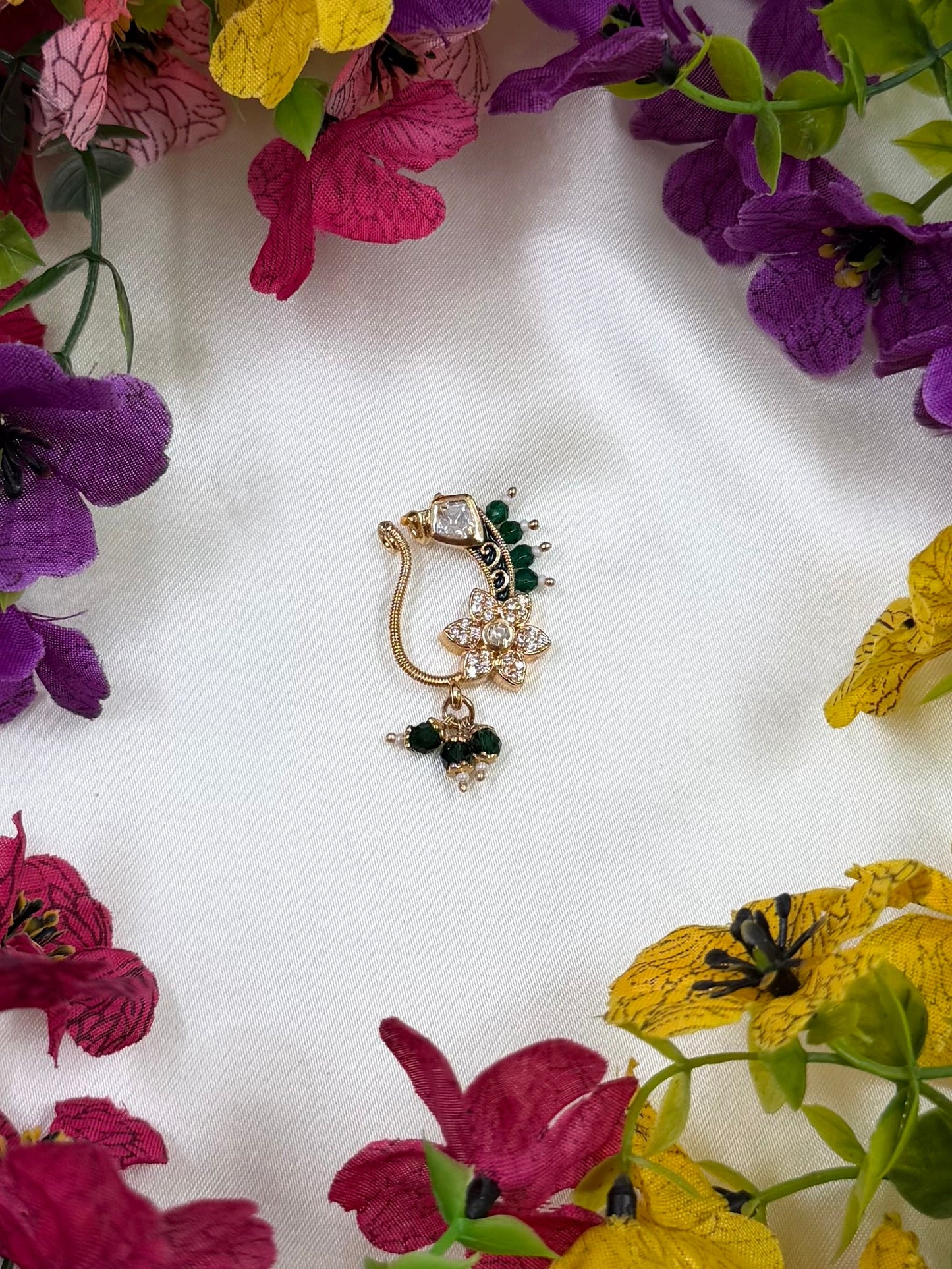 Drishti Moissanite Nose Ring