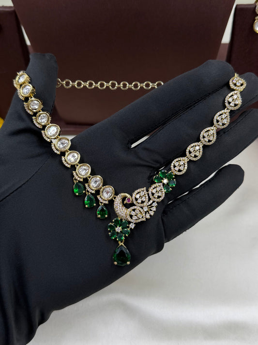 Sneha Necklace Set worn styled with traditional outfit