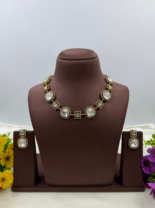 Maahi Victorian Moissanite Delicate Necklace