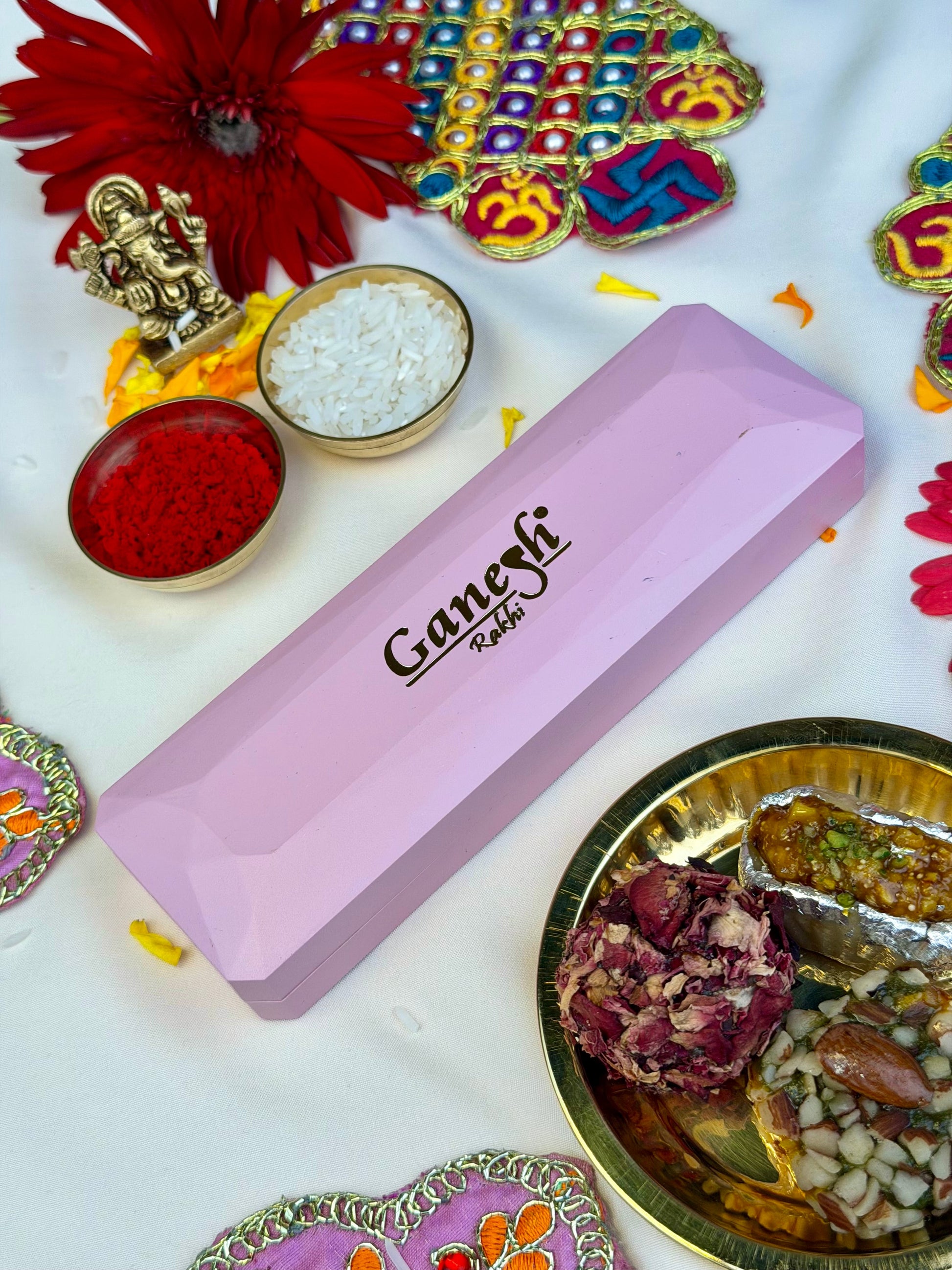 Swastik Rakhi full product photo on plain background