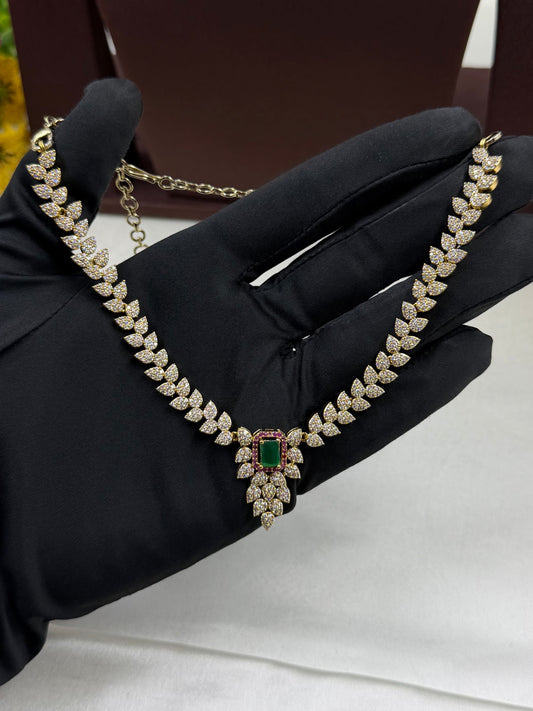 Multi Necklace Set detail shot showing Victorian work
