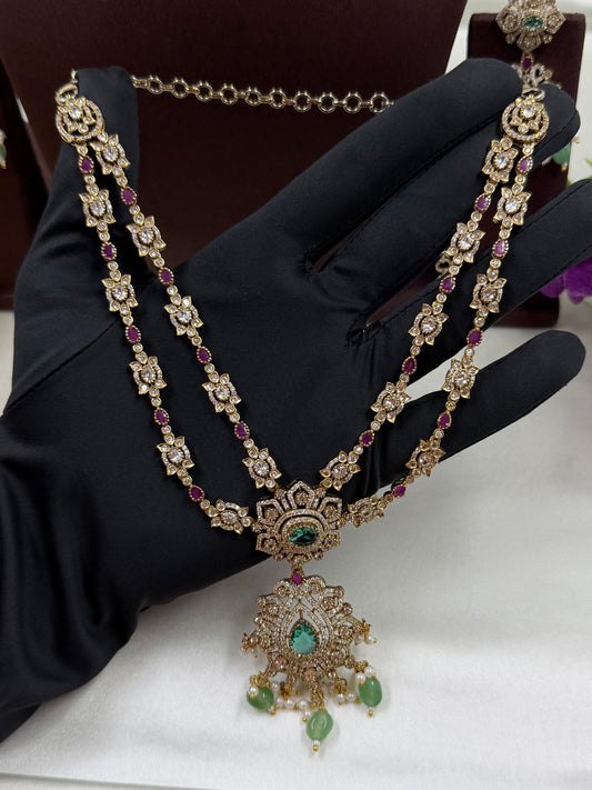 Pihu Necklace Set worn styled with traditional outfit