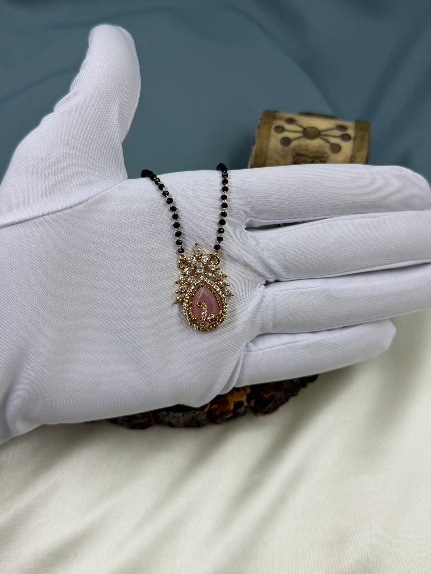 Peacock Design Victorian Mangalsutra