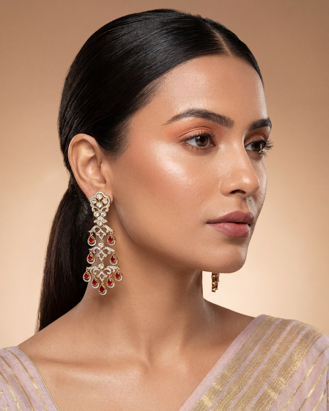 Sophia Victorian Moissanite Earring