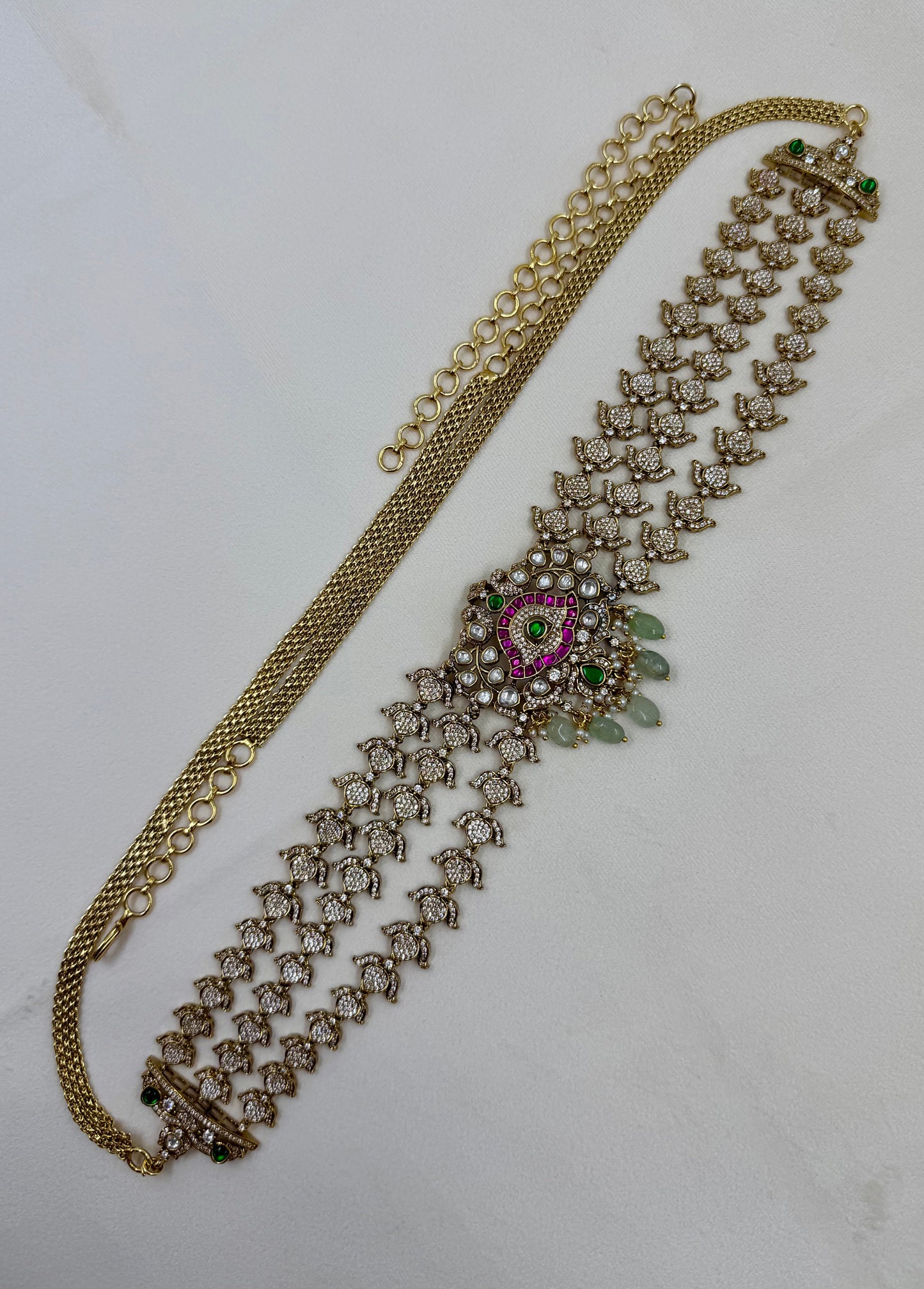 Pallika Jadau Polki South Indian Semi Bridal Set