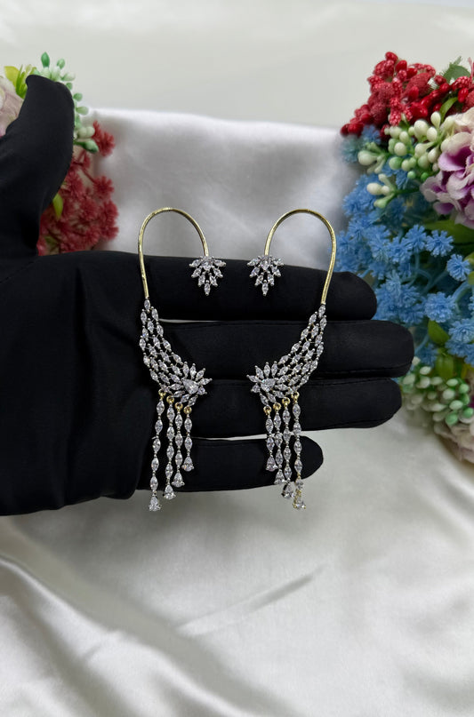 Chaitanya Earrings worn styled with traditional outfit