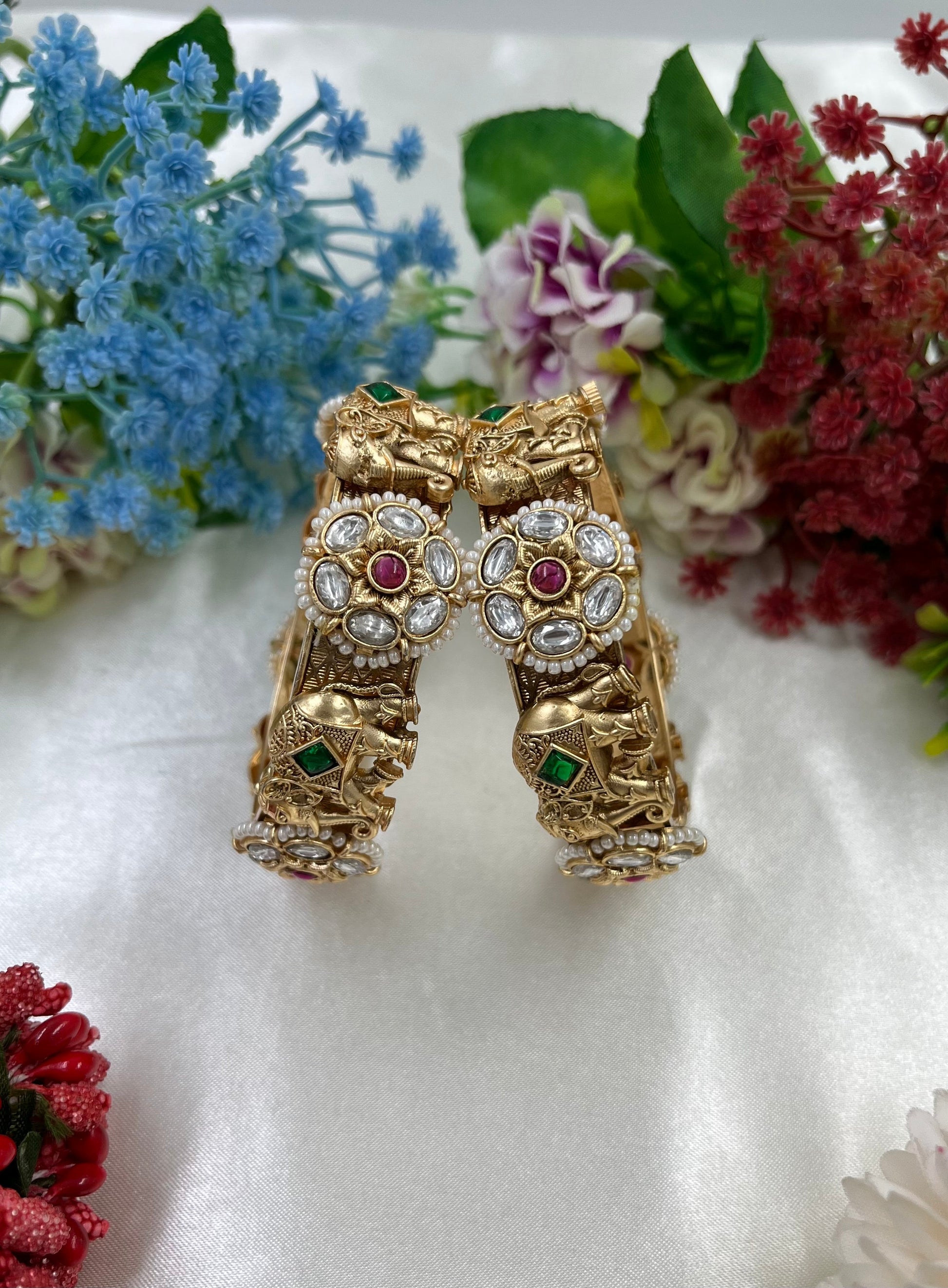Nidhi Bangle Set worn styled with traditional outfit