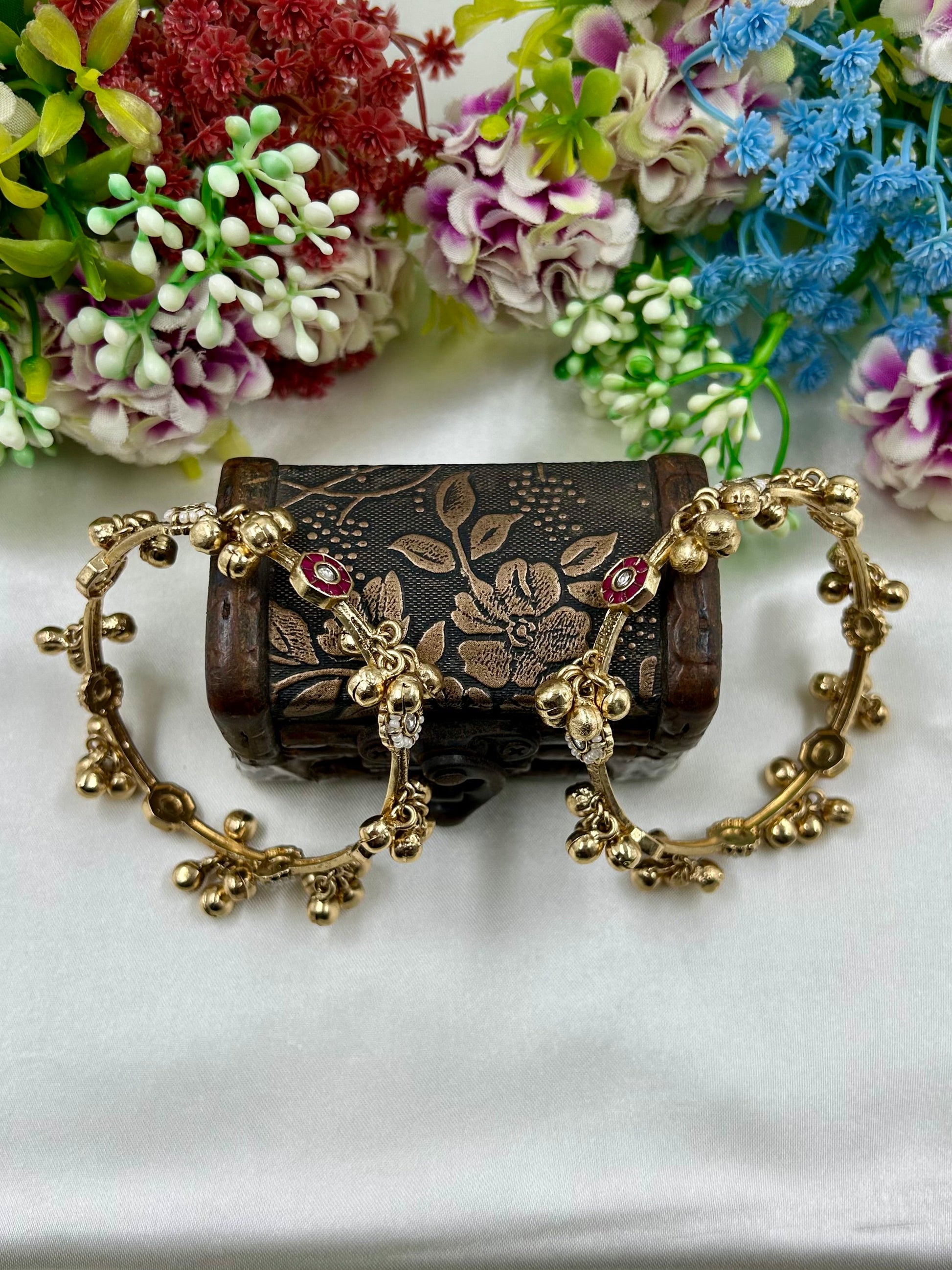 Multi Bangle Set detail shot showing intricate work