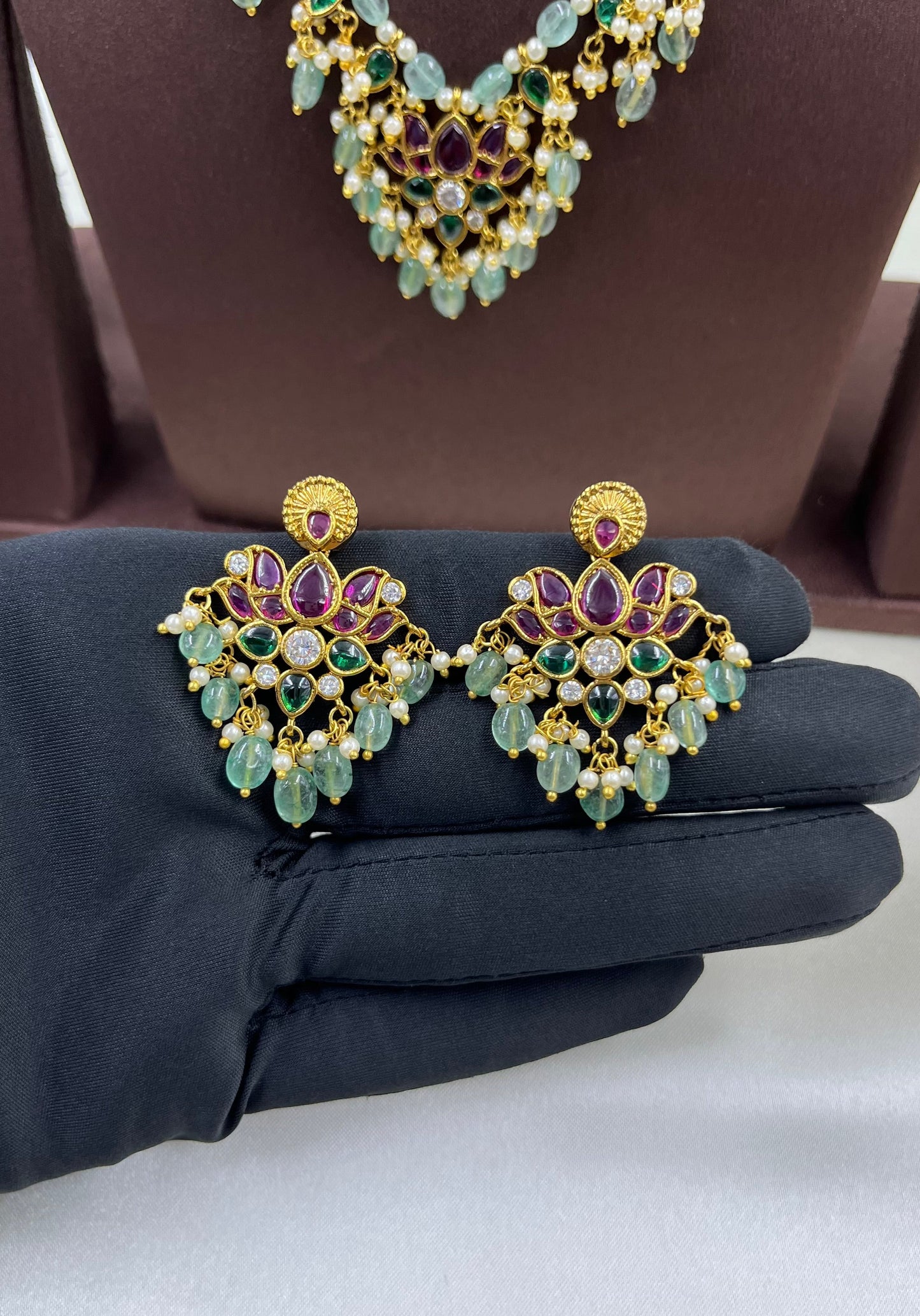 Ishika Traditional Semi Long Necklace ￼