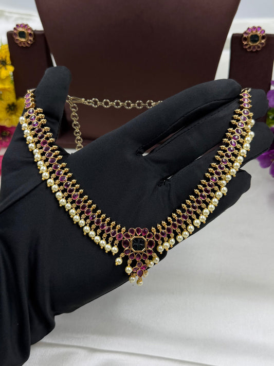 Multi Necklace Set detail shot showing Victorian work