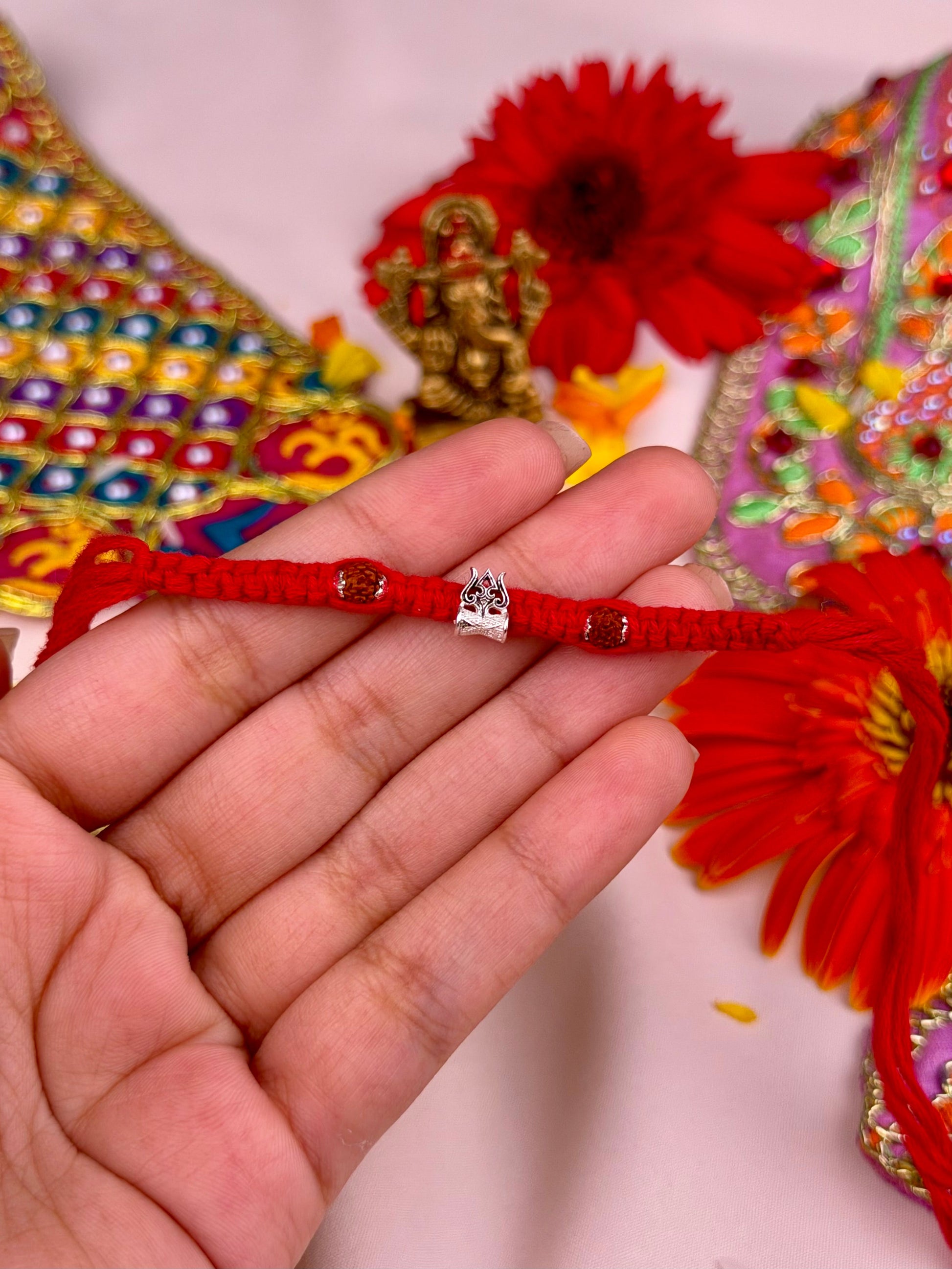 Ganesh Rakhi close-up view