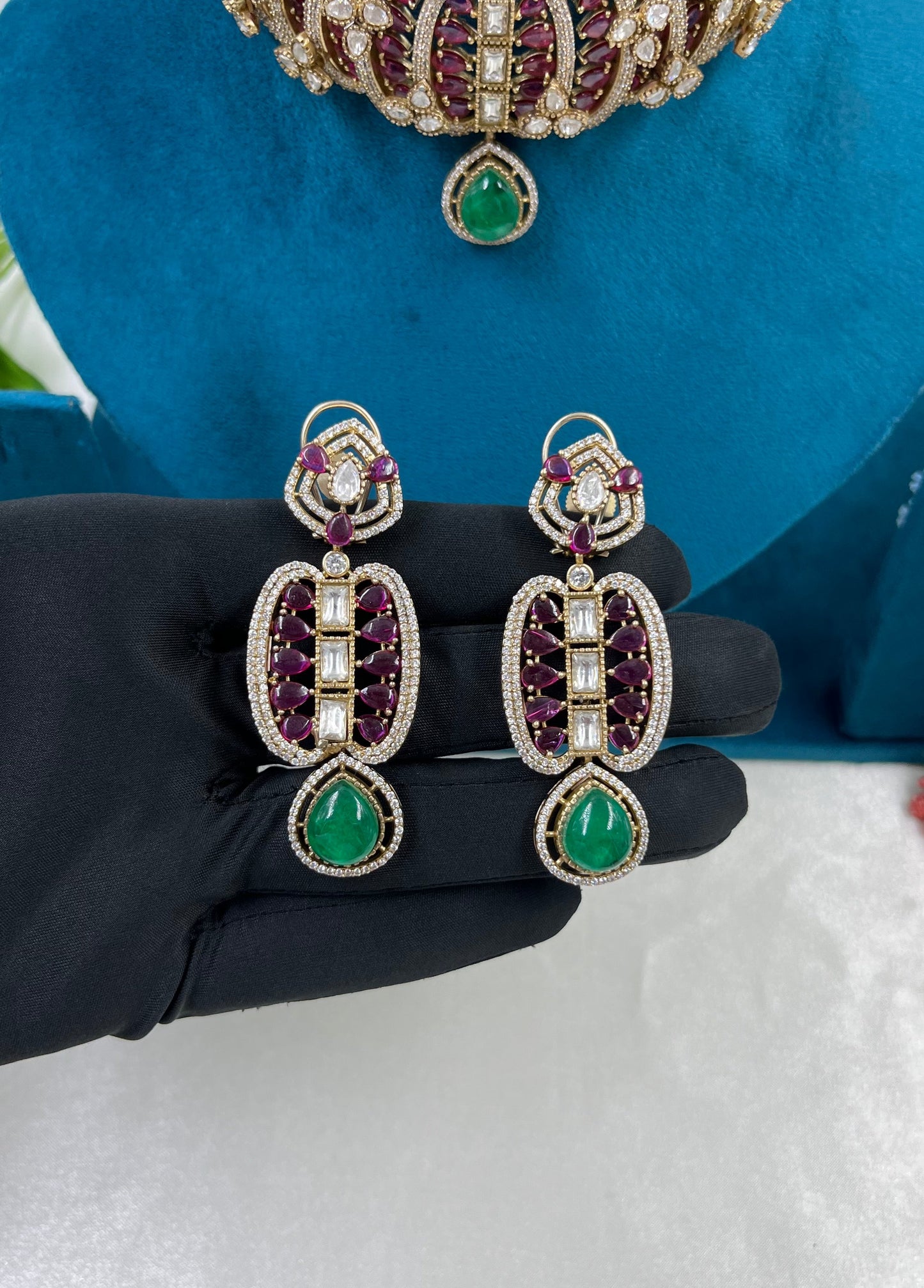 Rutzz Jaipuri Kundan Necklace Set