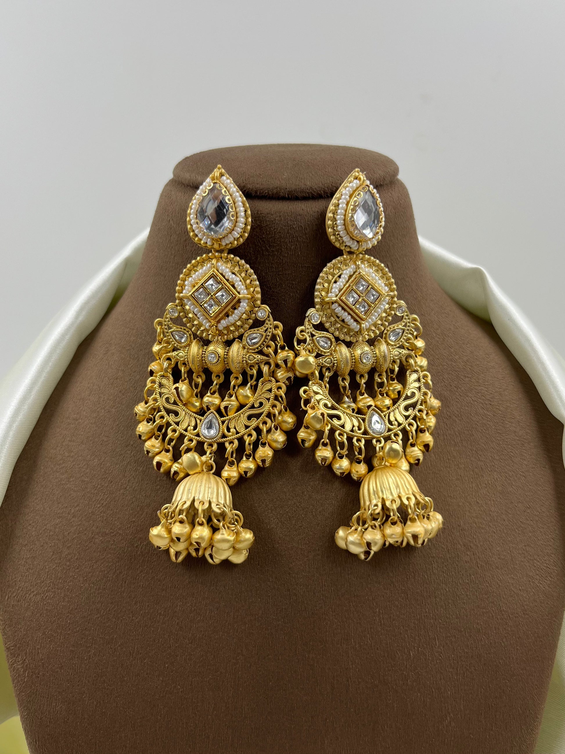 Sana Earrings worn styled with traditional outfit