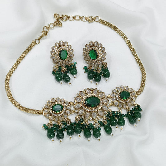 Veena Floral Victorian Necklace set