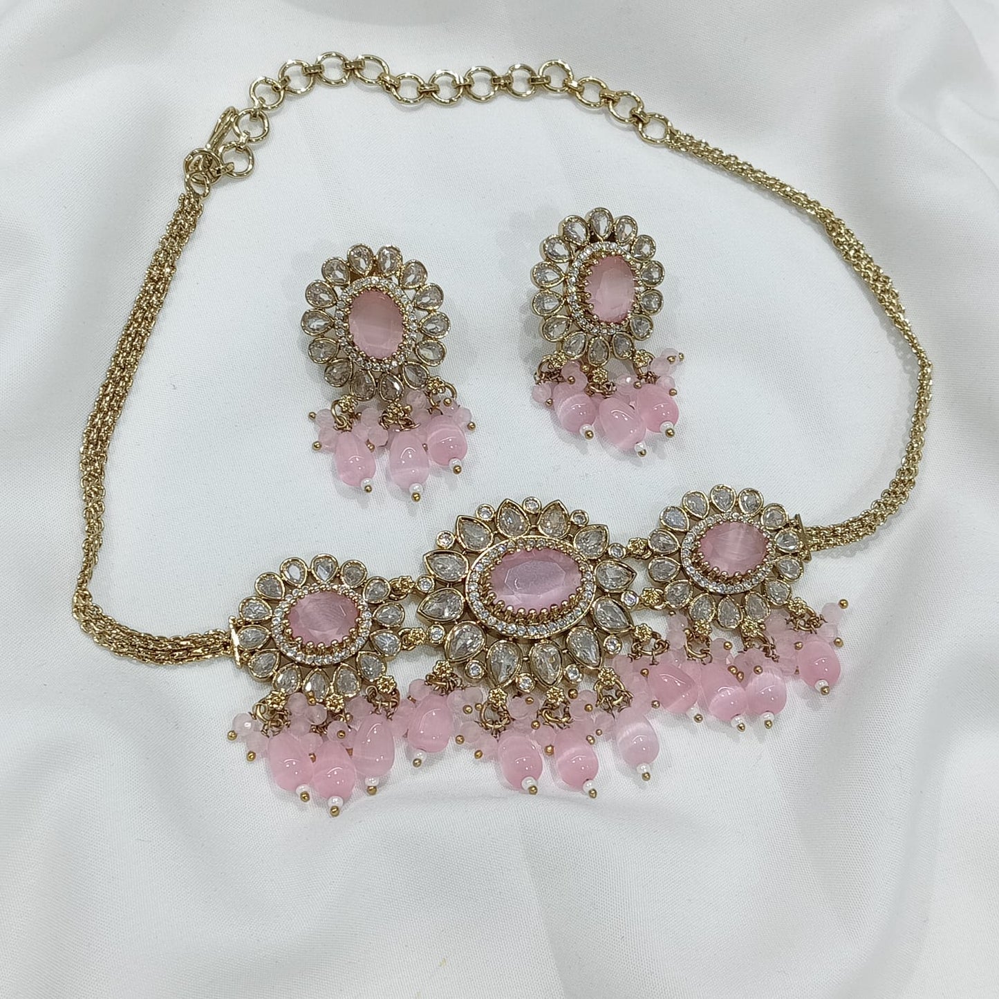 Veena Floral Victorian Necklace set