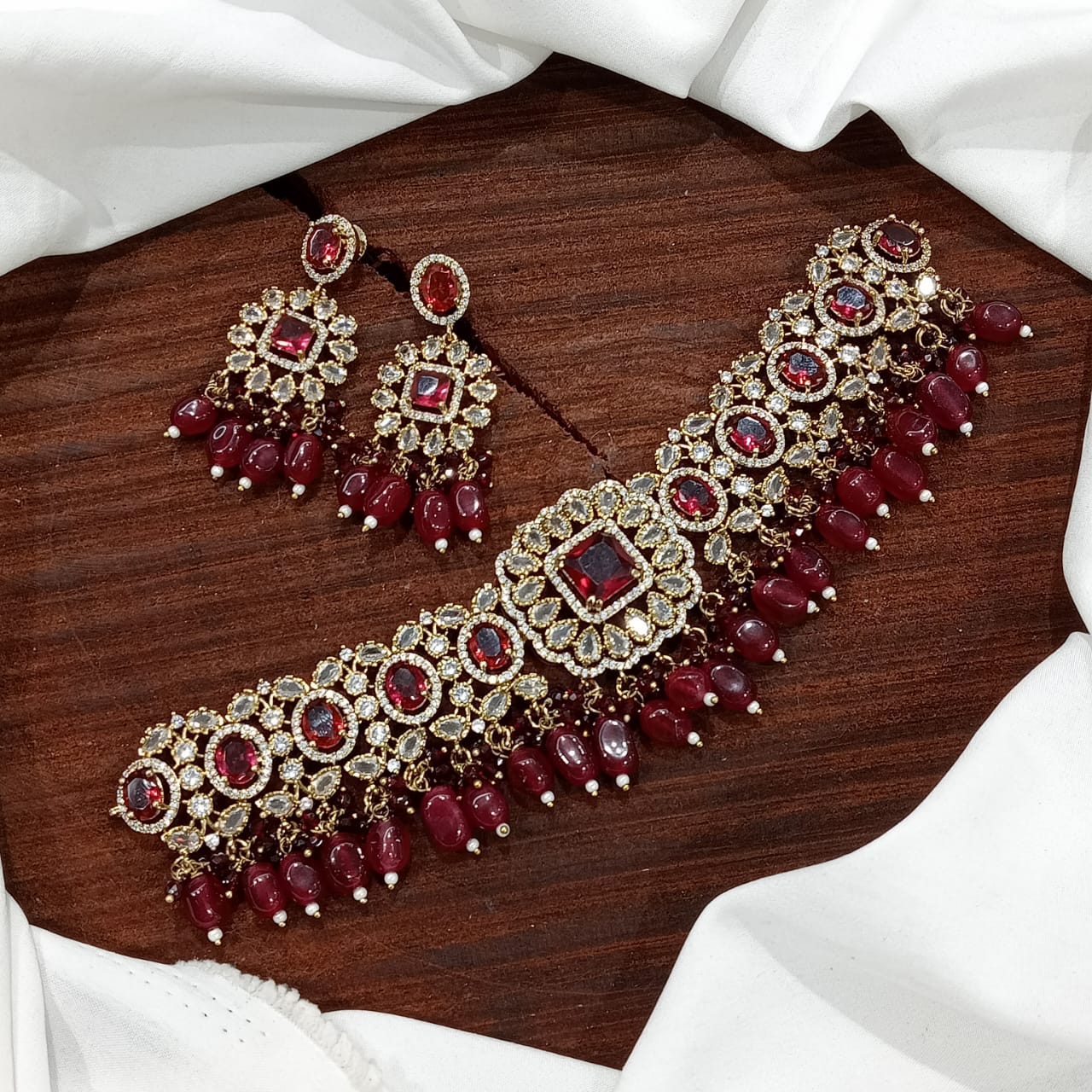 Jewellery detail shot showing Victorian work