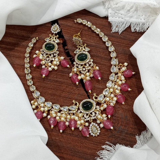 Delicate Peacock Victorian Necklace Set